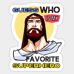 Jesus Superhero Sticker